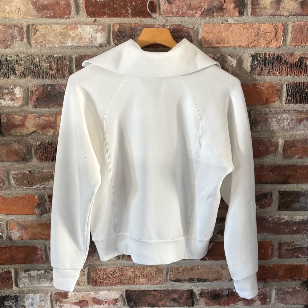 Spanx White AirEssentials Half Zip Pullover Sweatshirt, S - Picture 6 of 6